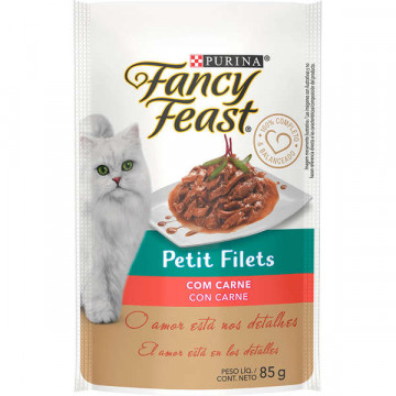 Sachê Fancy Feast Petit Filet Sabor Carne para Gatos Adultos - 85g